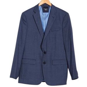 ORIGINAL PENGUIN Wool Blend Suit Jacket Navy 40S Slim Fit Two Button Blazer